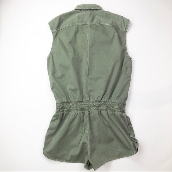 ❤️SOLD❤️ 7 For All Mankind Olive Military Romper - Picture 4 of 8